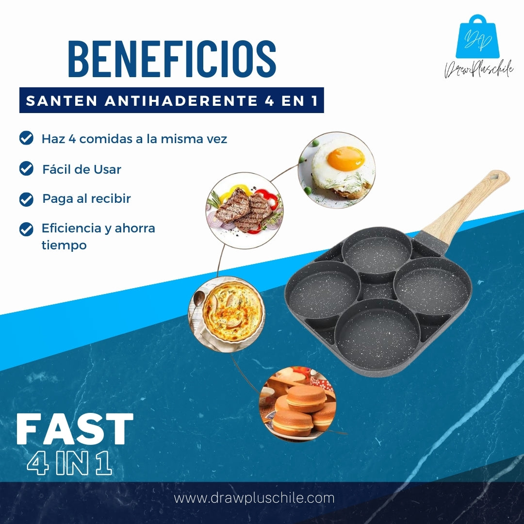 Sartén antihaderente 4 en 1 - Fast4in1™