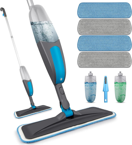 Trapeador con spray rociador SplashClean™ - Lleva 3 accesorios gratis.